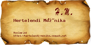 Hertelendi Mónika névjegykártya