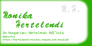monika hertelendi business card